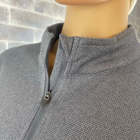 Mens U of M Pull Over, 1/4 Zip, Gray with Gold "M" Patch Size 2XL Antigua Brand - Picture 10 of 11